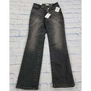 Good American Straight Leg Jeans - Charcoal